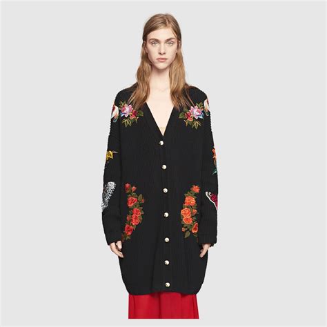 gucci knit dresses|gucci embroidered oversized cardigan.